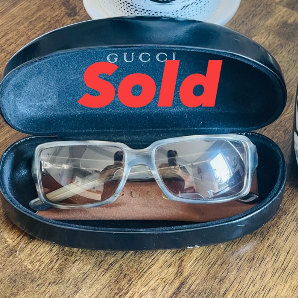 SOLD!! Gucci Sunglasses, Grey Tortoise